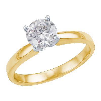 1ct* Round Moissanite Ring