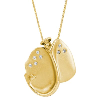 <i>Grace</i>, .07ct TW Angel Diamond Pendant 
