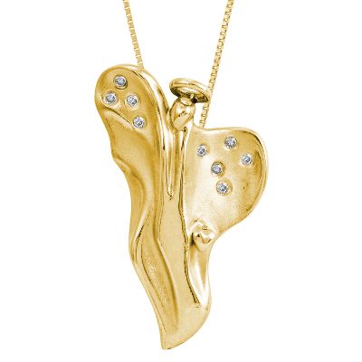 <i>Invincible</i>, .06ct TW Angel Diamond Pendant
