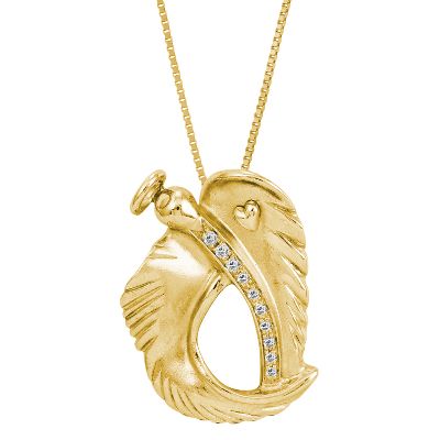 <i>Optimist</i>, .03ct TW Angel Diamond Pendant