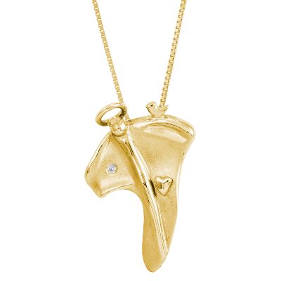 <i>Guardian</i>, .01ct TW Angel Diamond Pendant