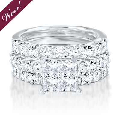 4ct TW Diamond Engagement Ring Set