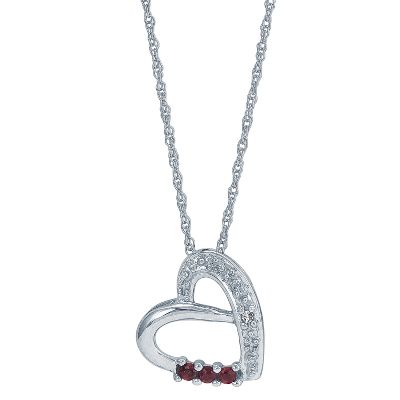Heart-Shaped Ruby Pendant