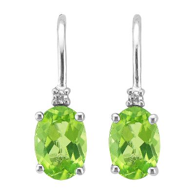 Oval Peridot Earrings