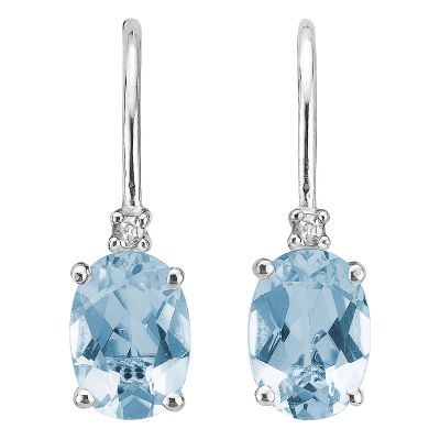 Oval Aquamarine Earrings