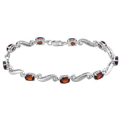 Oval Garnet Bracelet