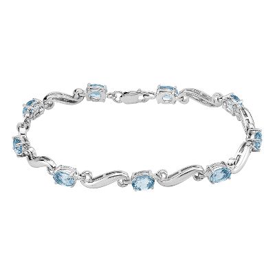 Oval Aquamarine Bracelet
