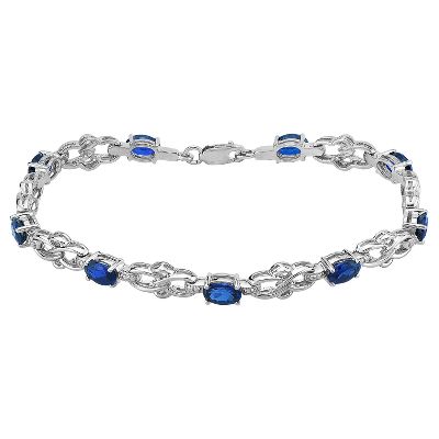 Oval Lab-Created Sapphire Bracelet
