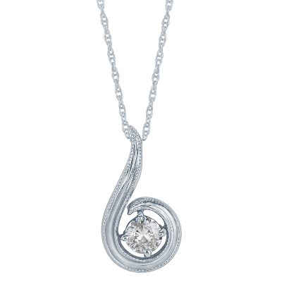 1/3ct* Round Moissanite Pendant