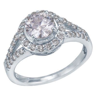 1 1/2ct TW* Round Moissanite Ring