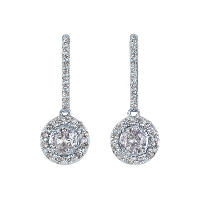 2/3ct TW* Drop Moissanite Earrings