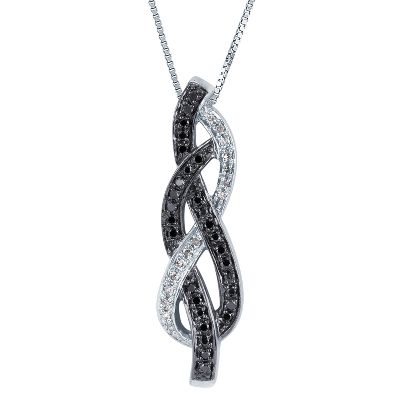 1/7ct TW Braided Diamond Pendant