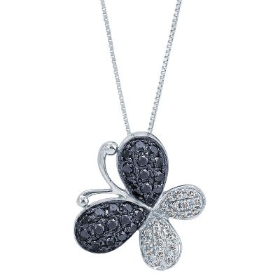 1/2ct TW Butterfly Diamond Pendant