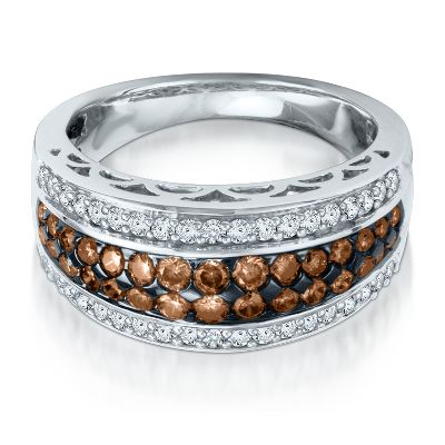 1ct TW Four-Row Diamond Ring