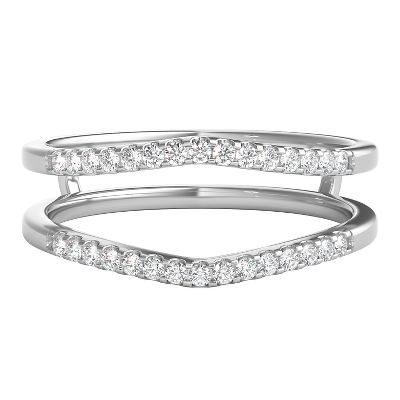 1/7ct TW Chevron Diamond Ring Insert