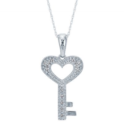 .04ct TW Key Diamond Pendant
