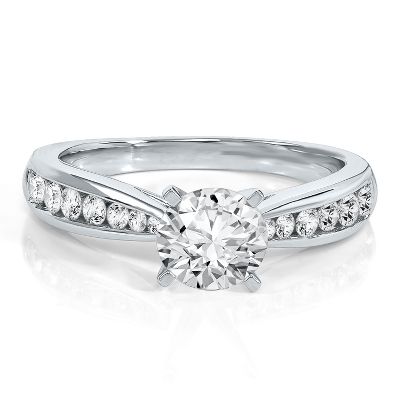 3/8ct TW Diamond Semi-Mount Engagement Ring