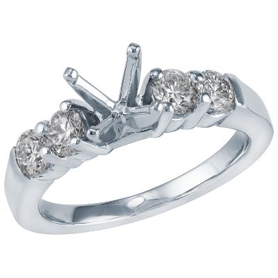 3/4ct TW Diamond Semi-Mount Engagement Ring