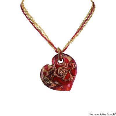 Heart-Shaped Venetian Glass Pendant
