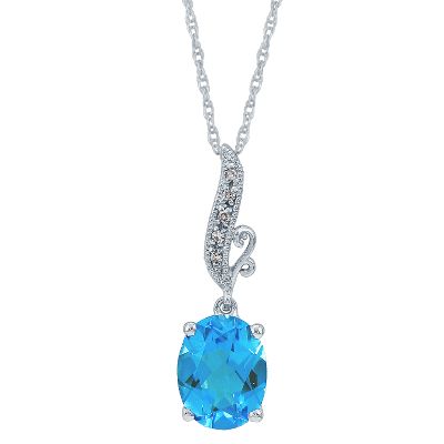 Blue Topaz Pendant