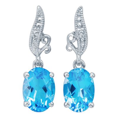 Blue Topaz Earrings