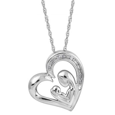 .04ct TW Heart-Shaped Diamond Pendant