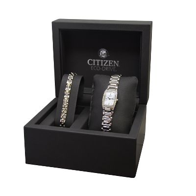 Citizen® Eco-Drive™ Stainless Steel Ladies' Watch Boxed Set