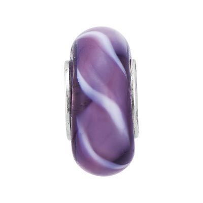 Purple & White Stripes Charm