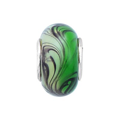 Green with Brown Swirls Charm