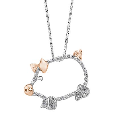 .06ct TW Pig Diamond Pendant