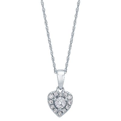 1/4ct TW Heart-Shaped Diamond Pendant