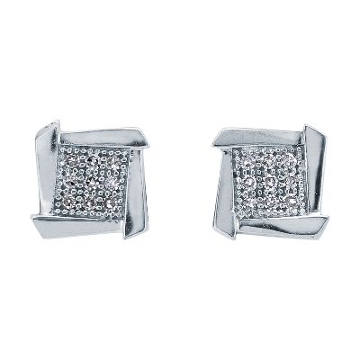 .04ct TW Square Diamond Earrings
