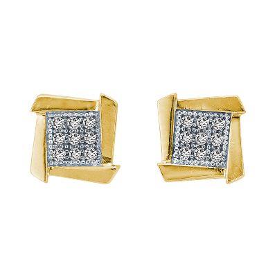 .04ct TW Square Diamond Earrings