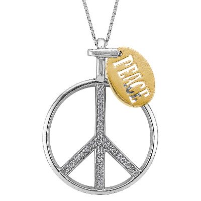 1/10ct TW Peace Diamond Pendant