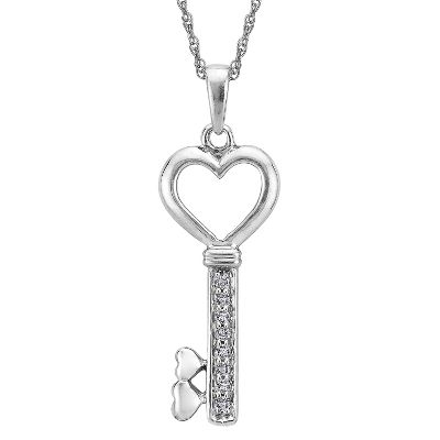 .04ct TW Key Diamond Pendant