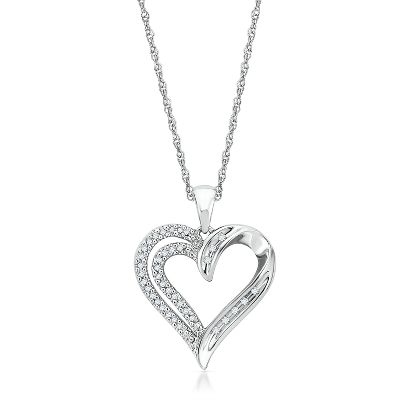 1/10ct TW Heart-Shaped Diamond Pendant