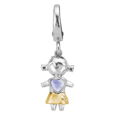Mother-of-Pearl Girl Charm