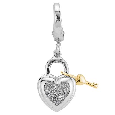 .009ct TW Heart-Shaped Diamond Charm
