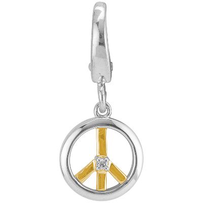 .01ct Diamond Peace Charm