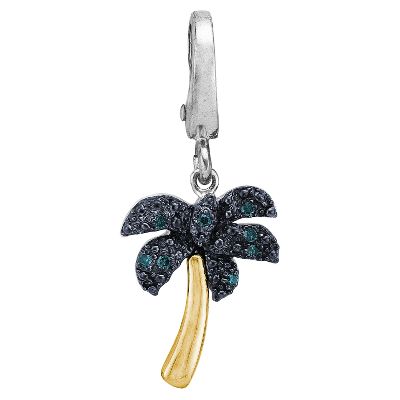.05ct TW Palm Tree Diamond Charm