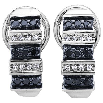 1/3ct TW Hoop Diamond Earrings