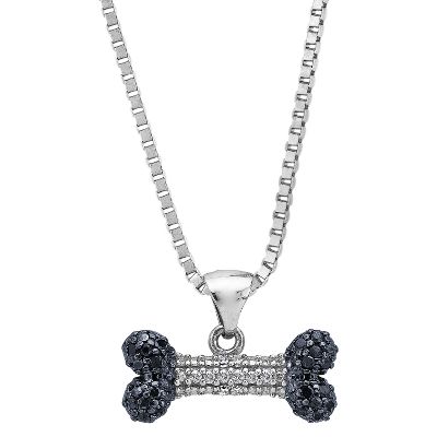 1/5ct TW Dog Bone Diamond Pendant
