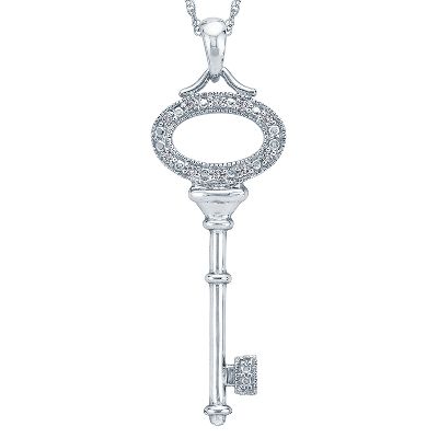 .04ct TW Key Diamond Pendant