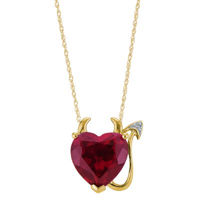 Lab-Created Ruby Pendant
