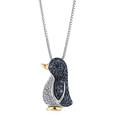 1/4ct TW Penguin Diamond Pendant