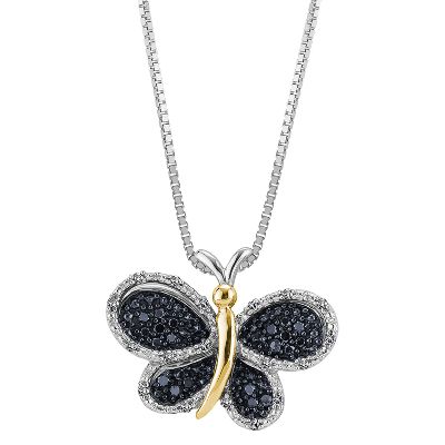 1/6ct TW Butterfly Diamond Pendant