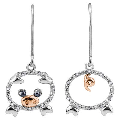 .05ct TW Pig Diamond Earrings
