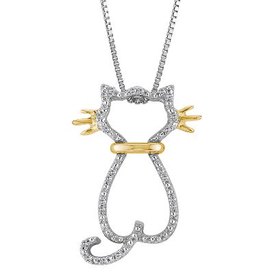 .06ct TW Cat Diamond Pendant