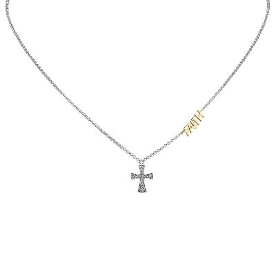 .08ct TW Cross Diamond Pendant