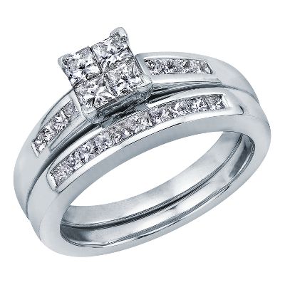 1ct TW Diamond Engagement Ring Set